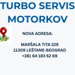 Motorkov Turbo Servis nova adresa Maršala Tita 229 Leštane Beograd